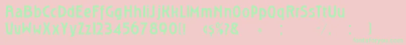 Roslyng Font – Green Fonts on Pink Background