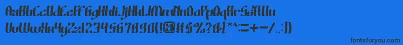 WinoSutarminKadir Font – Black Fonts on Blue Background