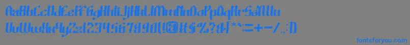WinoSutarminKadir Font – Blue Fonts on Gray Background