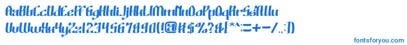 WinoSutarminKadir Font – Blue Fonts on White Background