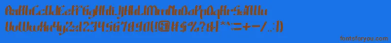 WinoSutarminKadir Font – Brown Fonts on Blue Background