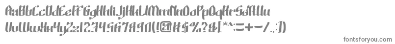 フォントWinoSutarminKadir – 白い背景に灰色の文字