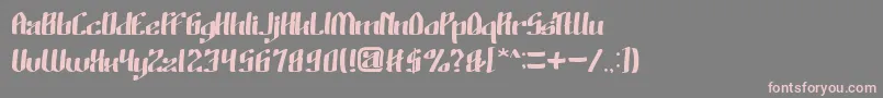 WinoSutarminKadir Font – Pink Fonts on Gray Background
