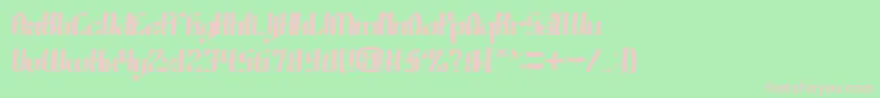 WinoSutarminKadir Font – Pink Fonts on Green Background