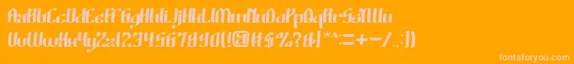 WinoSutarminKadir Font – Pink Fonts on Orange Background