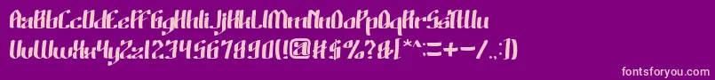 WinoSutarminKadir Font – Pink Fonts on Purple Background