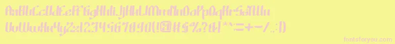 WinoSutarminKadir Font – Pink Fonts on Yellow Background