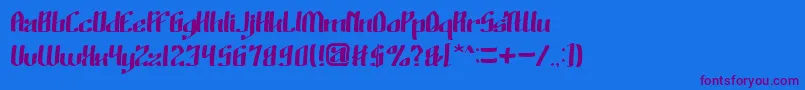 fuente WinoSutarminKadir – Fuentes Moradas Sobre Fondo Azul