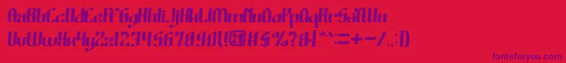 WinoSutarminKadir Font – Purple Fonts on Red Background