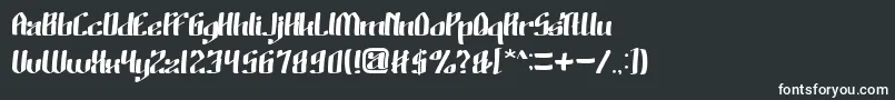 WinoSutarminKadir Font – White Fonts on Black Background