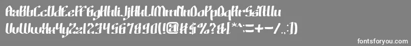 WinoSutarminKadir Font – White Fonts on Gray Background