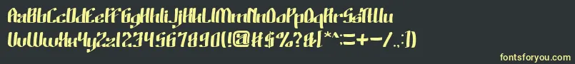WinoSutarminKadir Font – Yellow Fonts on Black Background