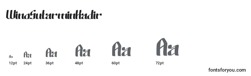 Размеры шрифта WinoSutarminKadir