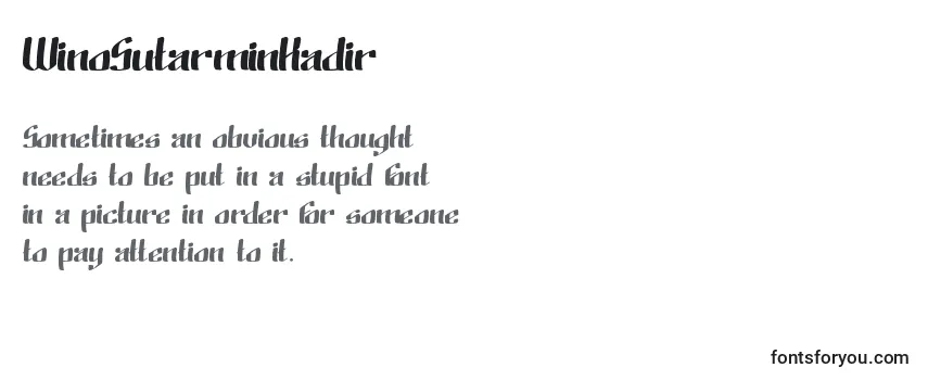 WinoSutarminKadir Font