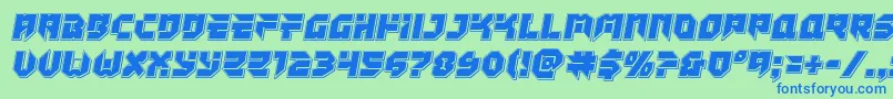 Tokyodrifterpunch Font – Blue Fonts on Green Background