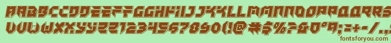 Tokyodrifterpunch Font – Brown Fonts on Green Background