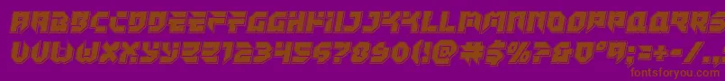 Tokyodrifterpunch Font – Brown Fonts on Purple Background