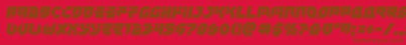 Tokyodrifterpunch-Schriftart – Braune Schriften auf rotem Hintergrund