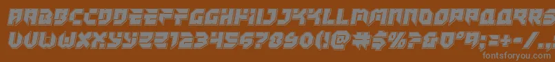 Tokyodrifterpunch Font – Gray Fonts on Brown Background