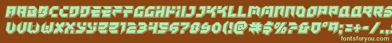 Tokyodrifterpunch Font – Green Fonts on Brown Background