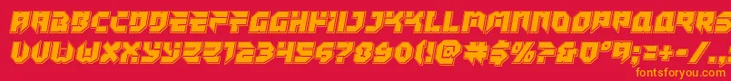 Tokyodrifterpunch Font – Orange Fonts on Red Background