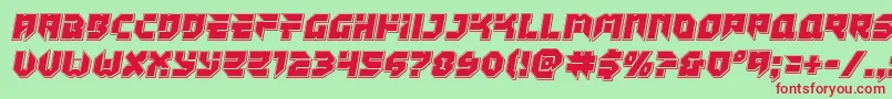 Tokyodrifterpunch Font – Red Fonts on Green Background