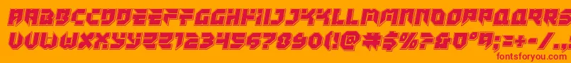 Tokyodrifterpunch Font – Red Fonts on Orange Background