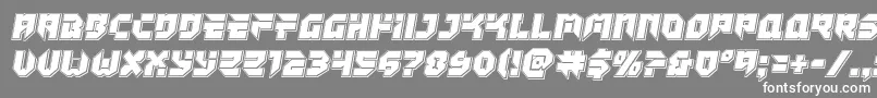 フォントTokyodrifterpunch – 灰色の背景に白い文字