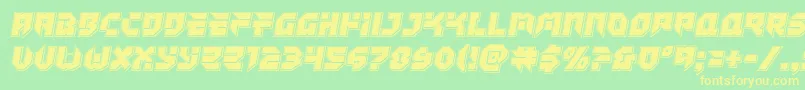 Tokyodrifterpunch Font – Yellow Fonts on Green Background