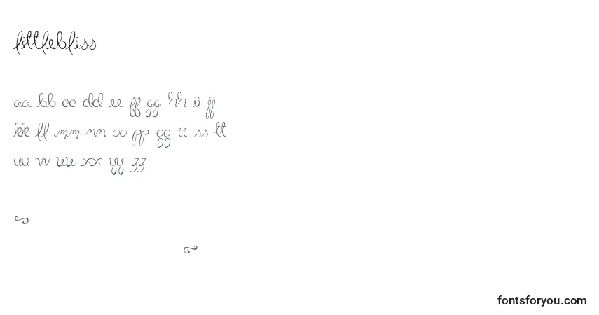 LittleBliss-fontti – aakkoset, numerot, erikoismerkit