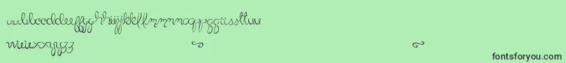 LittleBliss Font – Black Fonts on Green Background
