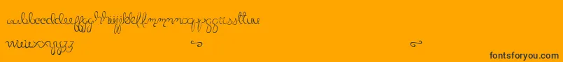 LittleBliss Font – Black Fonts on Orange Background