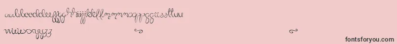 LittleBliss Font – Black Fonts on Pink Background