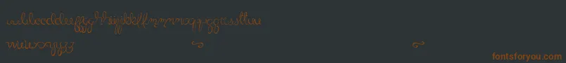 LittleBliss Font – Brown Fonts on Black Background