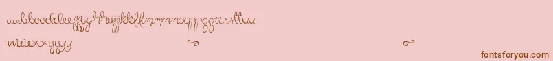 LittleBliss Font – Brown Fonts on Pink Background