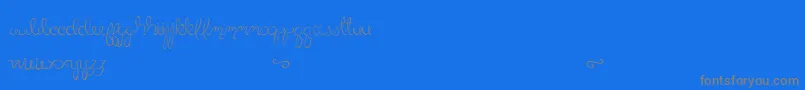 LittleBliss Font – Gray Fonts on Blue Background