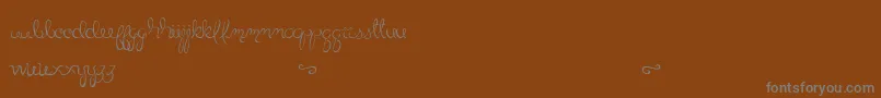 LittleBliss Font – Gray Fonts on Brown Background