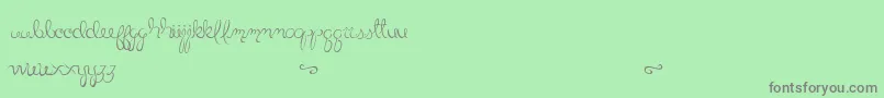 LittleBliss Font – Gray Fonts on Green Background
