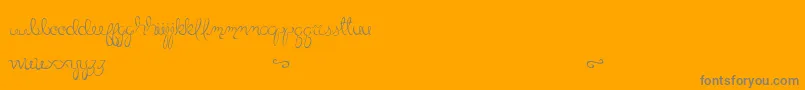 LittleBliss Font – Gray Fonts on Orange Background