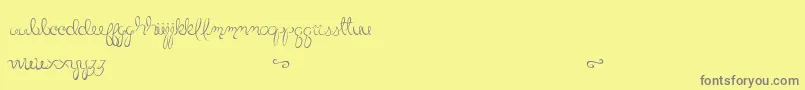 LittleBliss Font – Gray Fonts on Yellow Background
