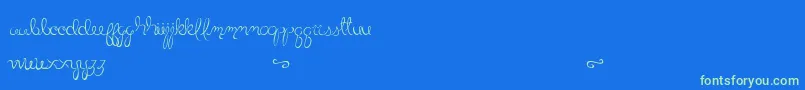 LittleBliss Font – Green Fonts on Blue Background