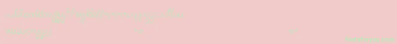 LittleBliss Font – Green Fonts on Pink Background