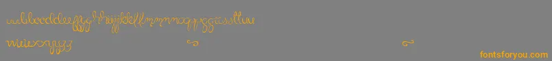 LittleBliss Font – Orange Fonts on Gray Background
