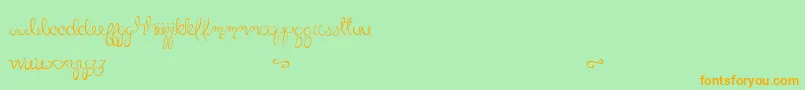 LittleBliss Font – Orange Fonts on Green Background