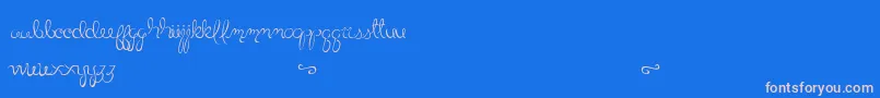 LittleBliss Font – Pink Fonts on Blue Background