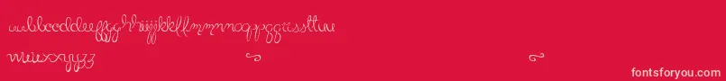LittleBliss Font – Pink Fonts on Red Background
