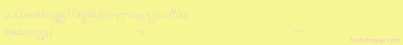 LittleBliss Font – Pink Fonts on Yellow Background