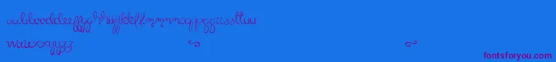 LittleBliss Font – Purple Fonts on Blue Background