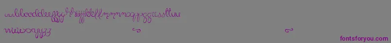 LittleBliss Font – Purple Fonts on Gray Background