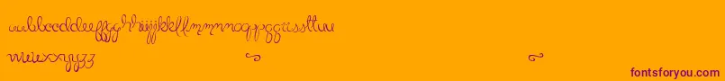 LittleBliss Font – Purple Fonts on Orange Background
